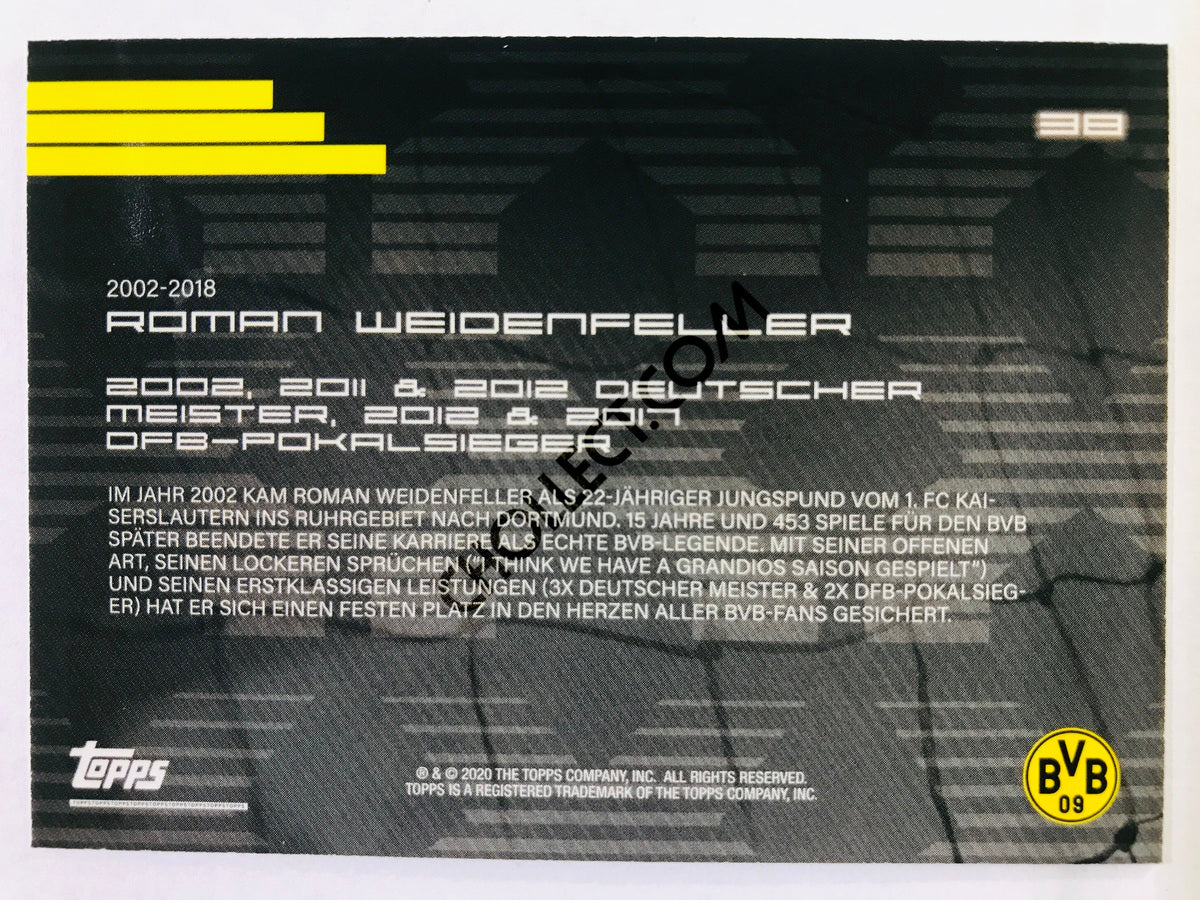 Roman Weidenfeller (Legends) 2020 Topps 2020 BVB Borussia Dortmund Soccer Card #38