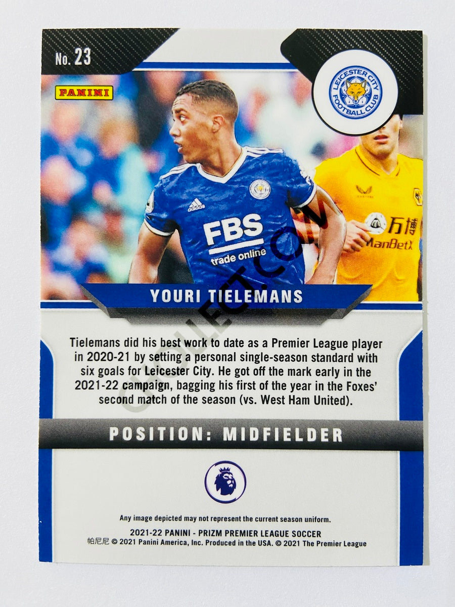 Youri Tielemans - Leicester City 2021-22 Panini Prizm Premier League #23