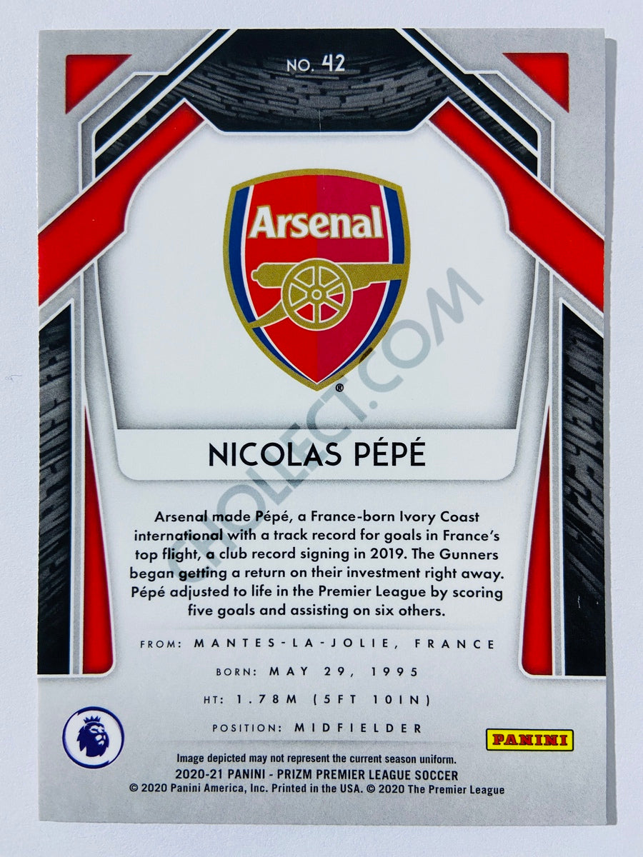 Nicolas Pepe - Arsenal 2020-21 Panini Prizm Premier League #42