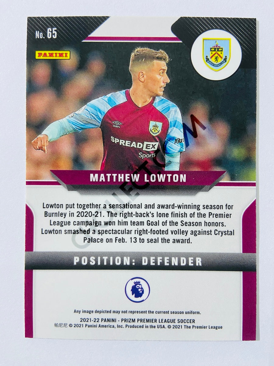 Matthew Lowton – Burnley 2021-22 Panini Prizm Premier League #65