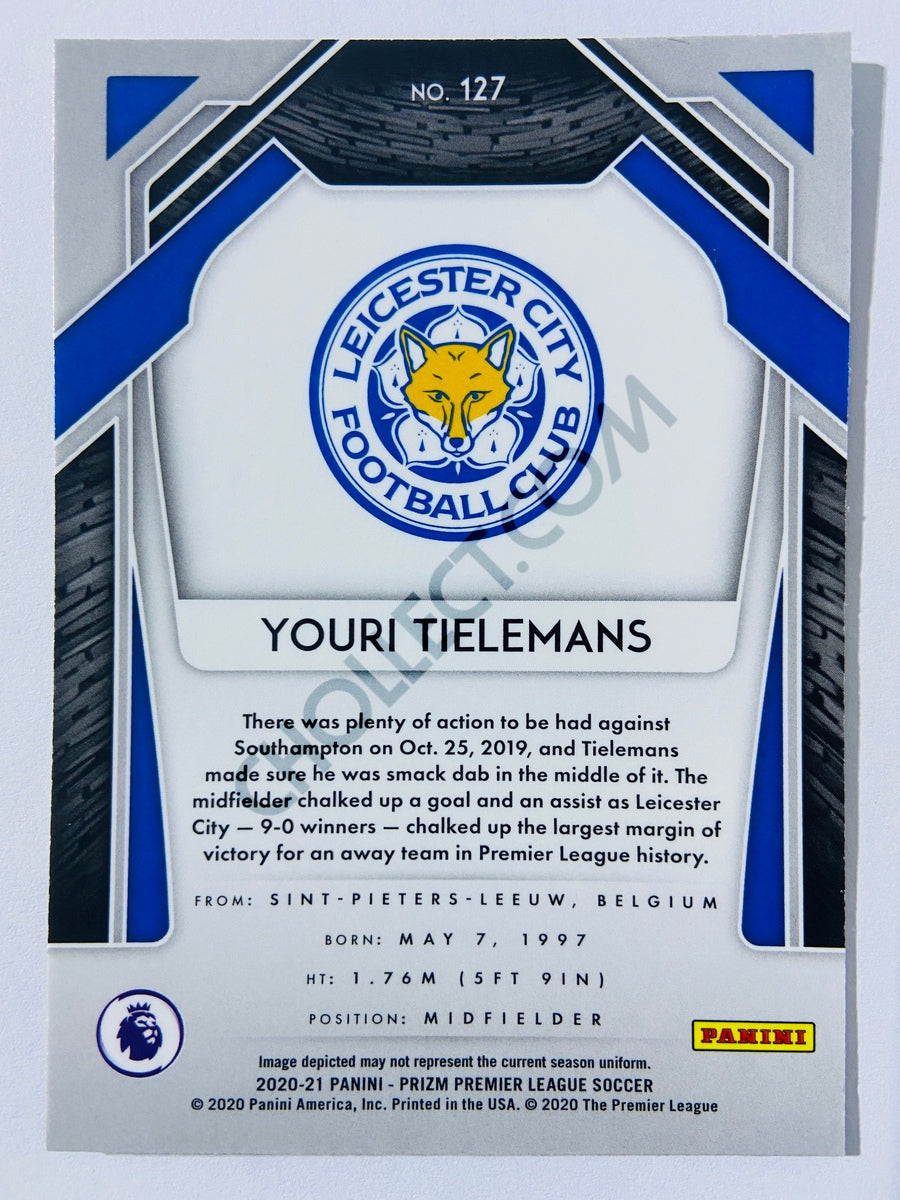 Youri Tielemans - Leicester City 2020-21 Panini Prizm Premier League #127