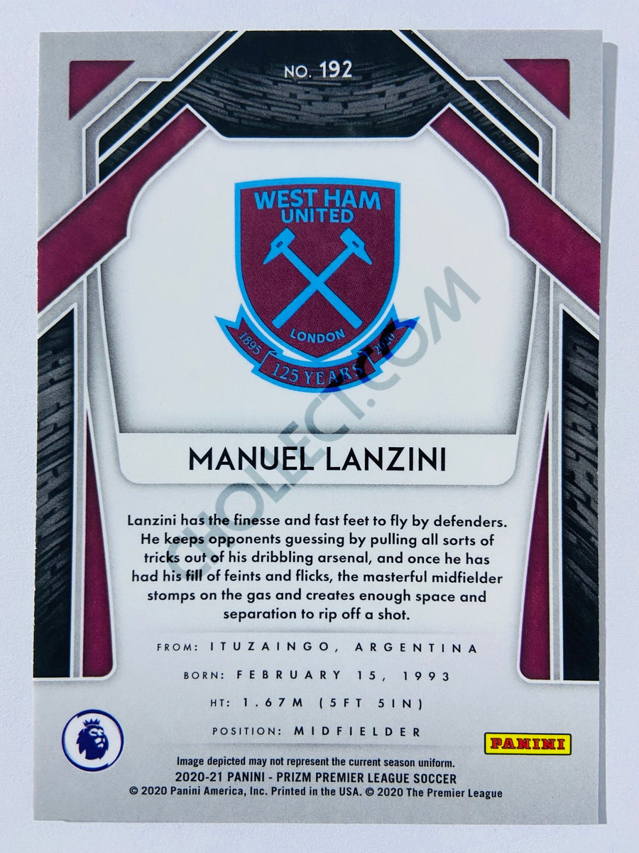 Manuel Lanzini - West Ham United 2020-21 Panini Prizm Premier League #192