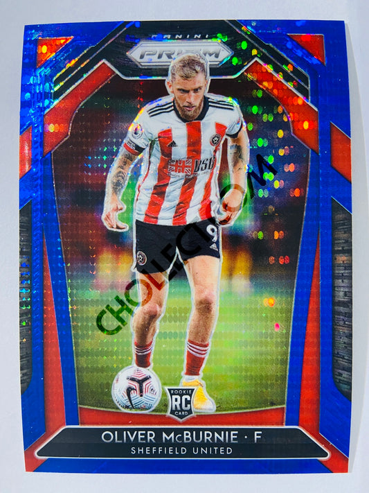 Oliver McBurnie - Sheffield United 2020-21 Panini Prizm Premier League Blue Pulsar Parallel RC Rookie #27