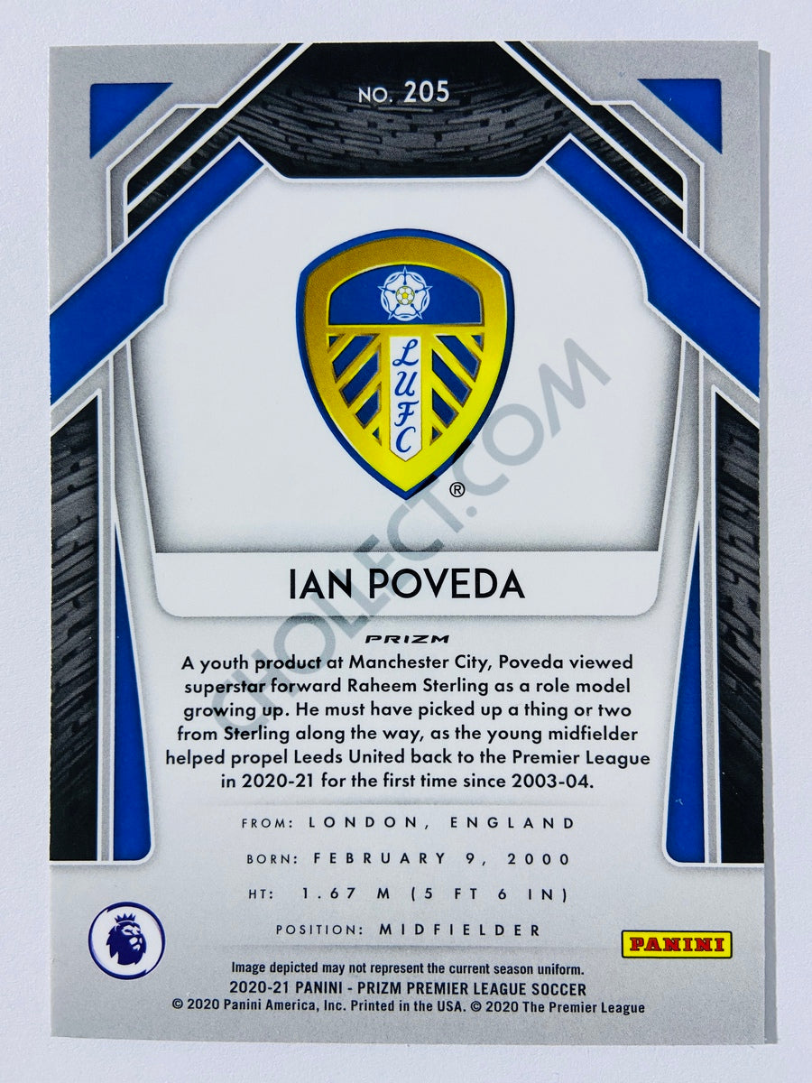 Ian Poveda - Leeds United 2020-21 Panini Prizm Premier League Blue Pulsar Parallel RC Rookie #205