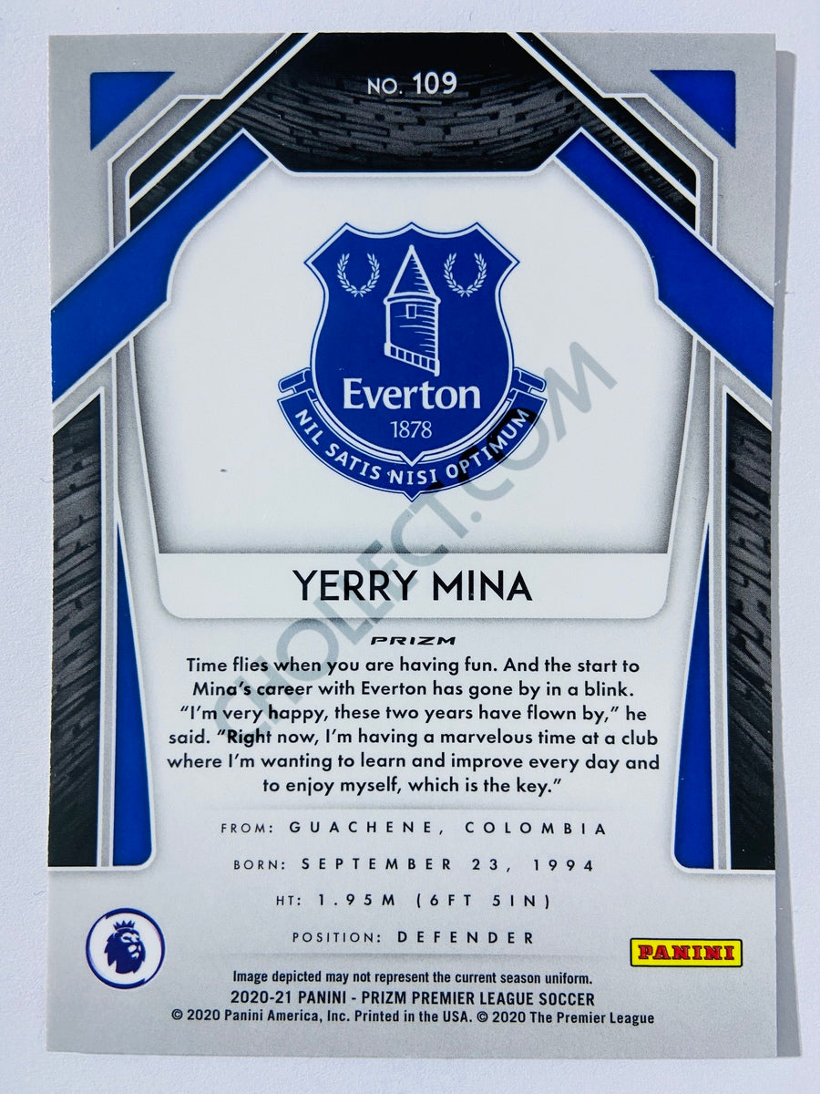 Yerry Mina - Everton 2020-21 Panini Prizm Premier League Pink Pulsar Parallel #109