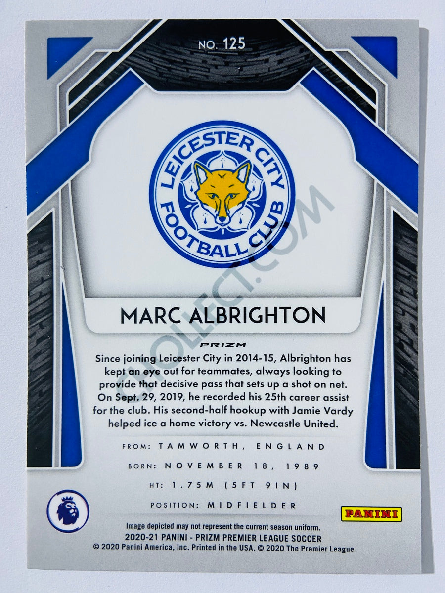 Marc Albrighton - Leicester City 2020-21 Panini Prizm Premier League Red Pulsar Parallel #125