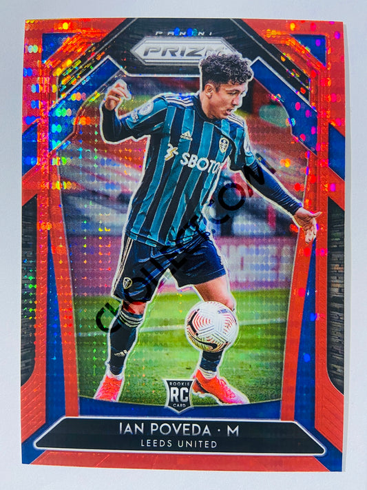 Ian Poveda - Leeds United 2020-21 Panini Prizm Premier League Red Pulsar Parallel RC Rookie #205