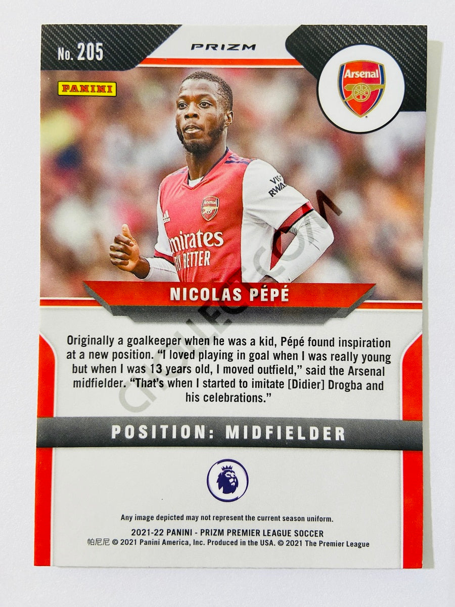 Nicolas Pepe – Arsenal 2021-22 Panini Prizm Premier League Silver Prizm #205