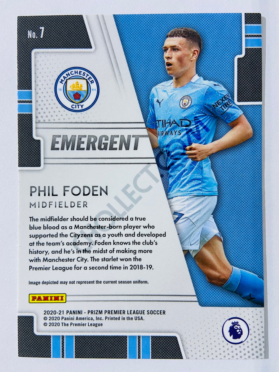 Phil Foden - Manchester City 2020-21 Panini Prizm Premier League Emergent Insert #7