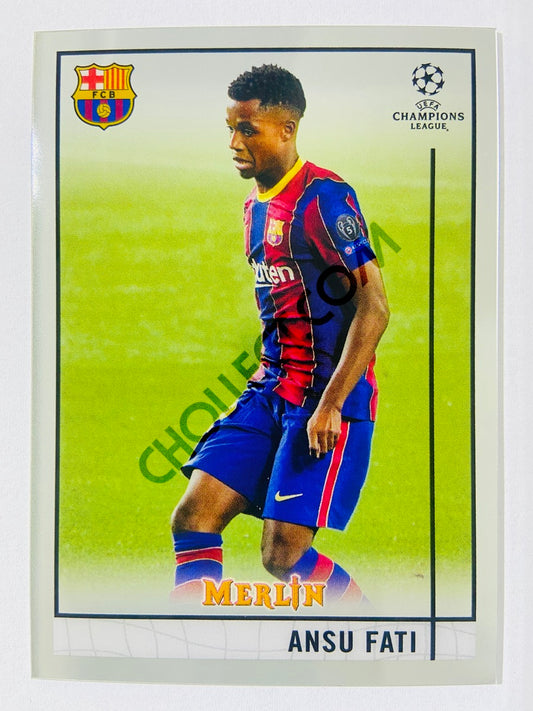 Ansu Fati - FC Barcelona 2020-21 Topps UEFA Champions League Merlin #39