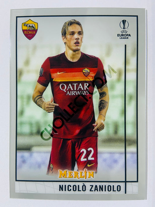 Nicolo Zaniolo - AS Roma 2020-21 Topps UEFA Europa League Merlin #49