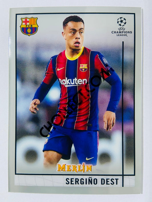 Sergino Dest - FC Barcelona 2020-21 Topps UEFA Champions League Merlin #61