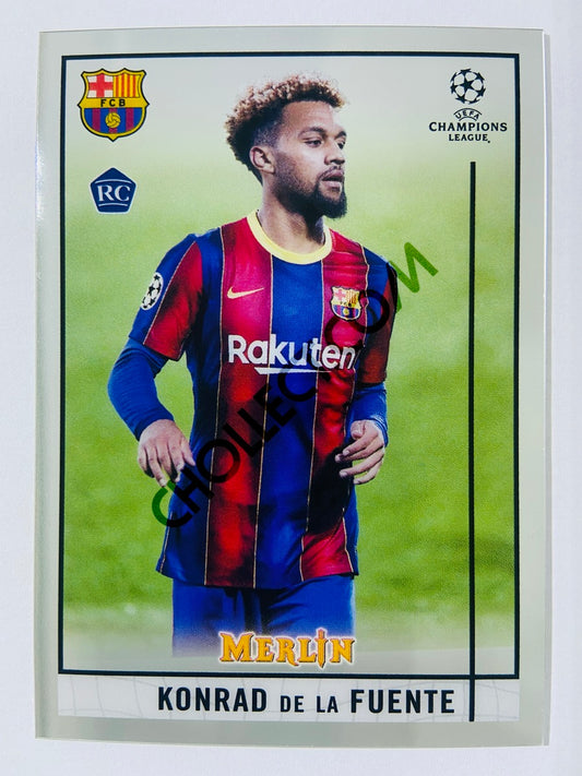 Konrad de la Fuente - FC Barcelona 2020-21 Topps UEFA Champions League Merlin RC Rookie #30