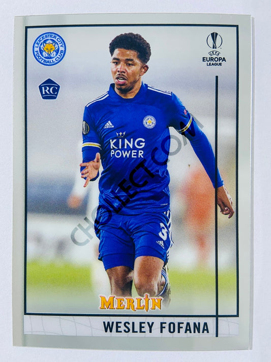 Wesley Fofana - Leicester City 2020-21 Topps UEFA Europa League Merlin RC Rookie #74