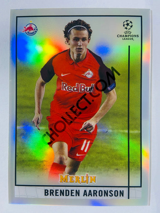 Brenden Aaronson - FC Salzburg 2020-21 Topps UEFA Champions League Merlin Refractor #76