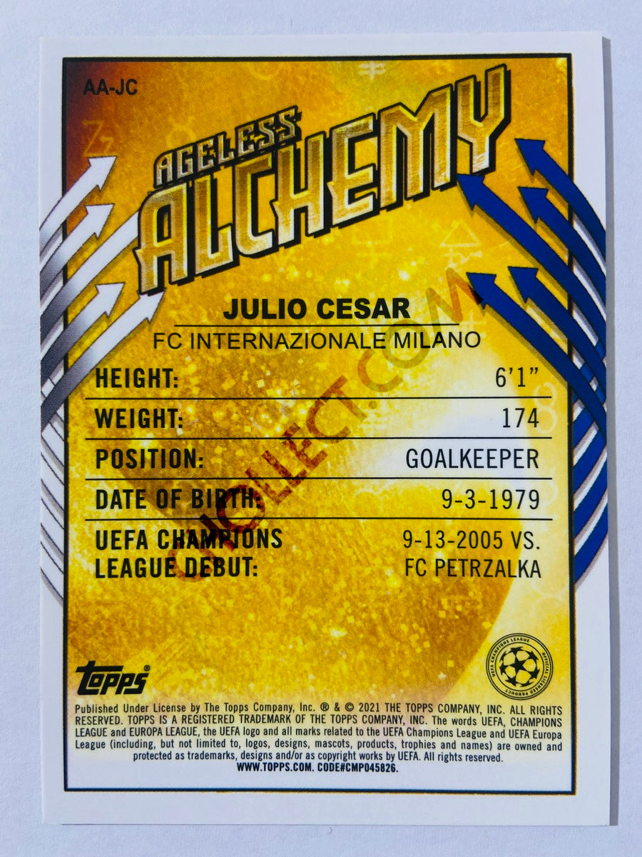 Julio Cesar - FC Internazionale Milano 2020-21 Topps UEFA Champions League Merlin Ageless Alchemy #AA-JC