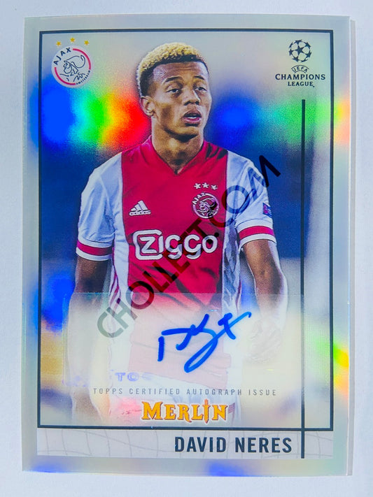 David Neres - AFC Ajax 2020-21 Topps UEFA Champions League Merlin Autograph #BCA-DN