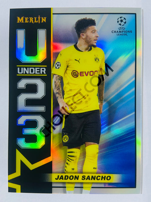 Jadon Sancho - Borussia Dortmund 2020-21 Topps UEFA Champions League Merlin Under 23 Stars #U23-JS