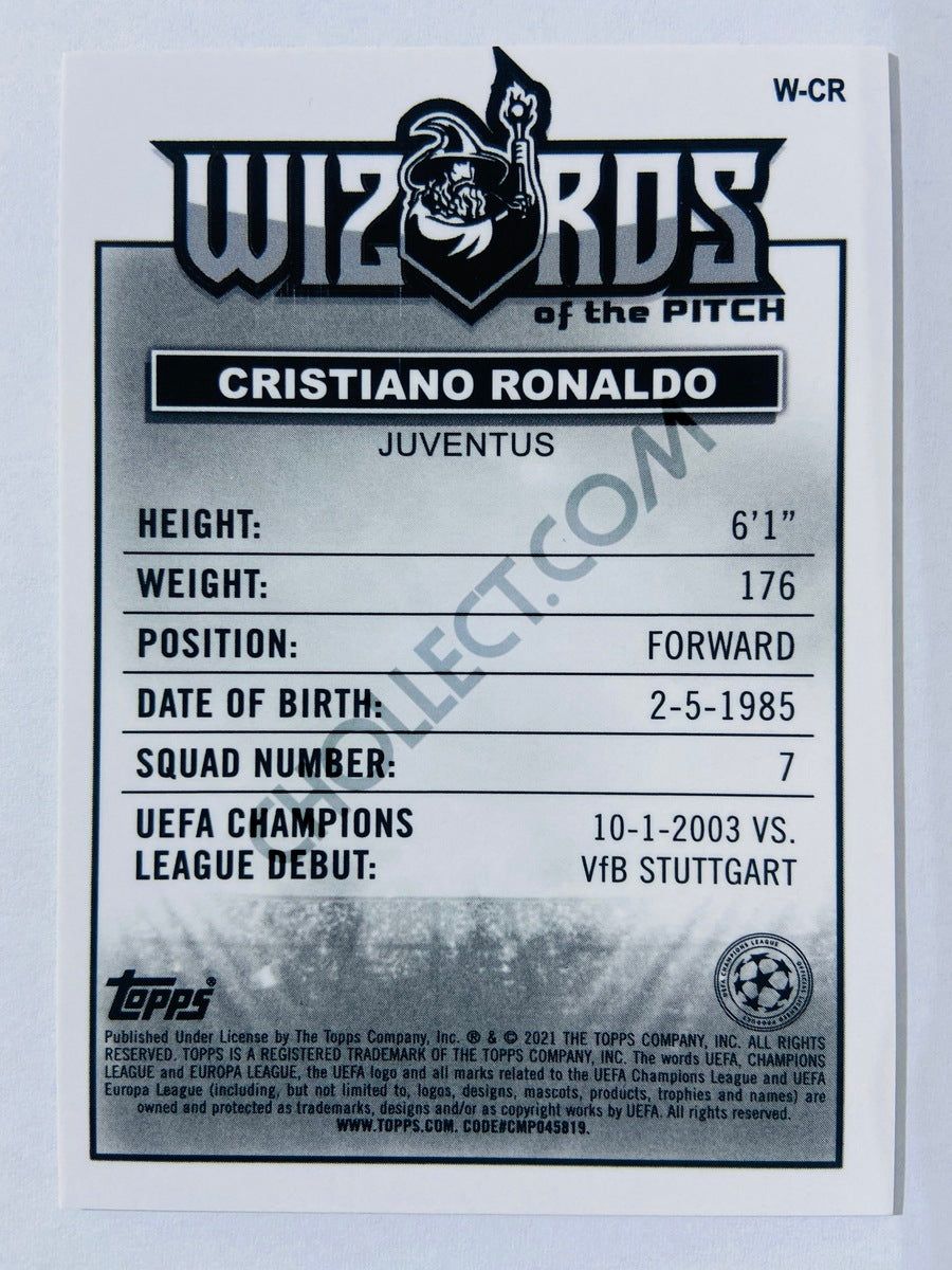 Cristiano Ronaldo - Juventus 2020-21 Topps UEFA Champions League Merlin Wizards of the Pitch #W-CR