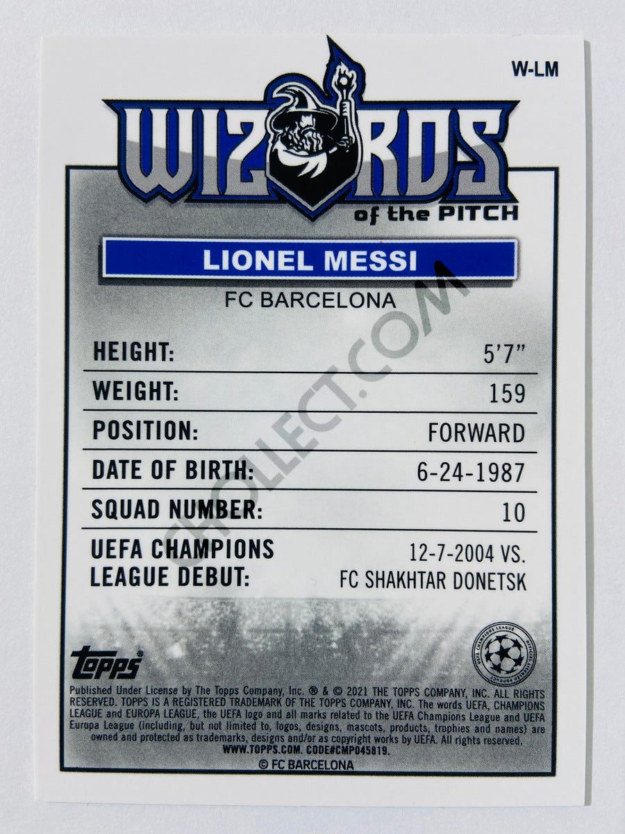 Lionel Messi - FC Barcelona 2020-21 Topps UEFA Champions League Merlin Wizards of the Pitch #W-LM