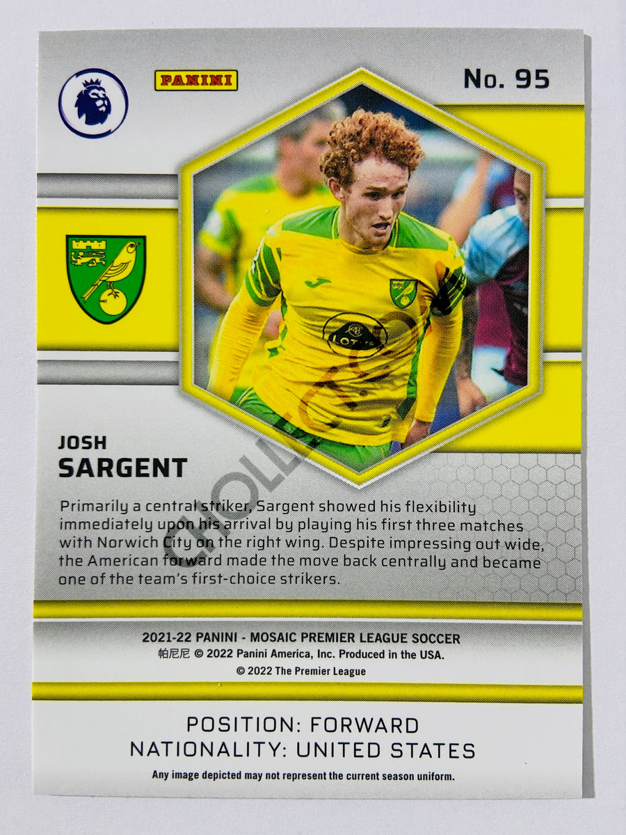 Josh Sargent – Norwich City 2021-22 Panini Mosaic Premier League #95