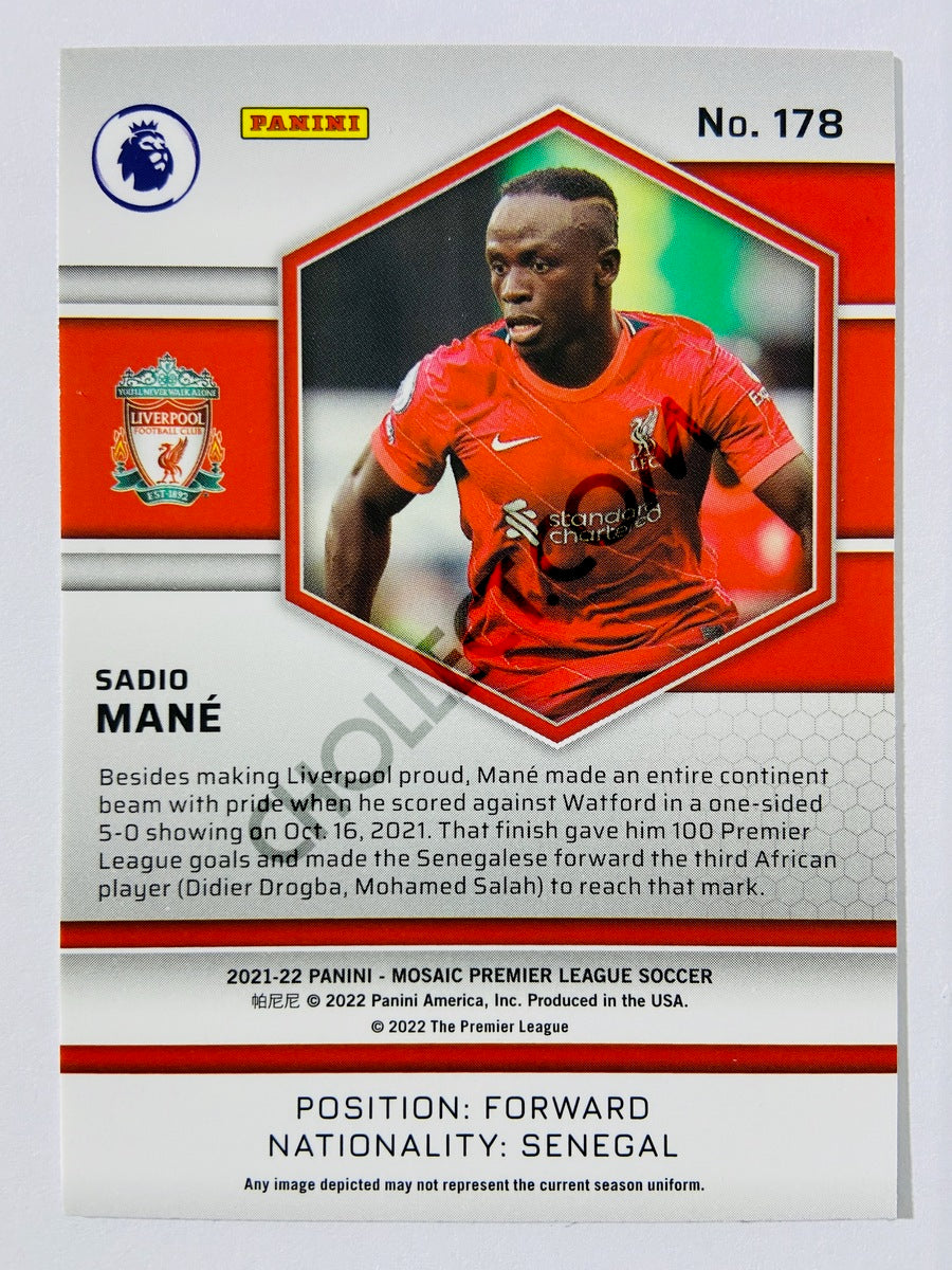 Sadio Mane – Liverpool FC 2021-22 Panini Mosaic Premier League #178