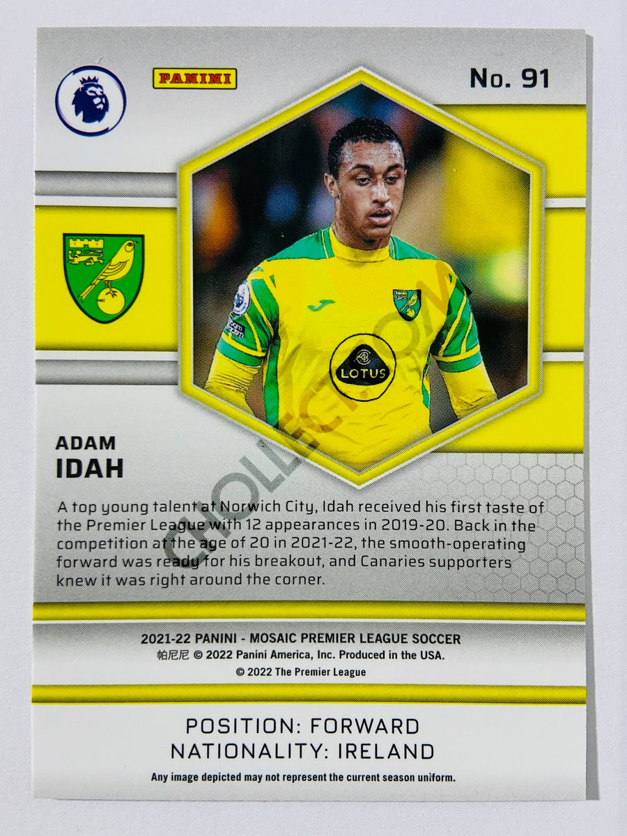 Adam Idah – Norwich City 2021-22 Panini Mosaic Premier League RC Rookie #91