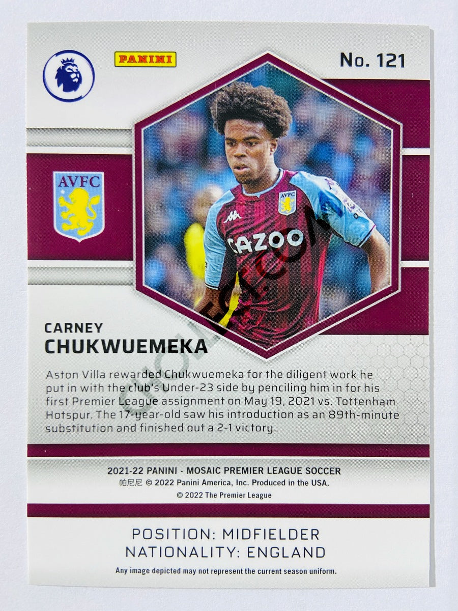 Carney Chukwuemeka – Aston Villa 2021-22 Panini Mosaic Premier League RC Rookie #121