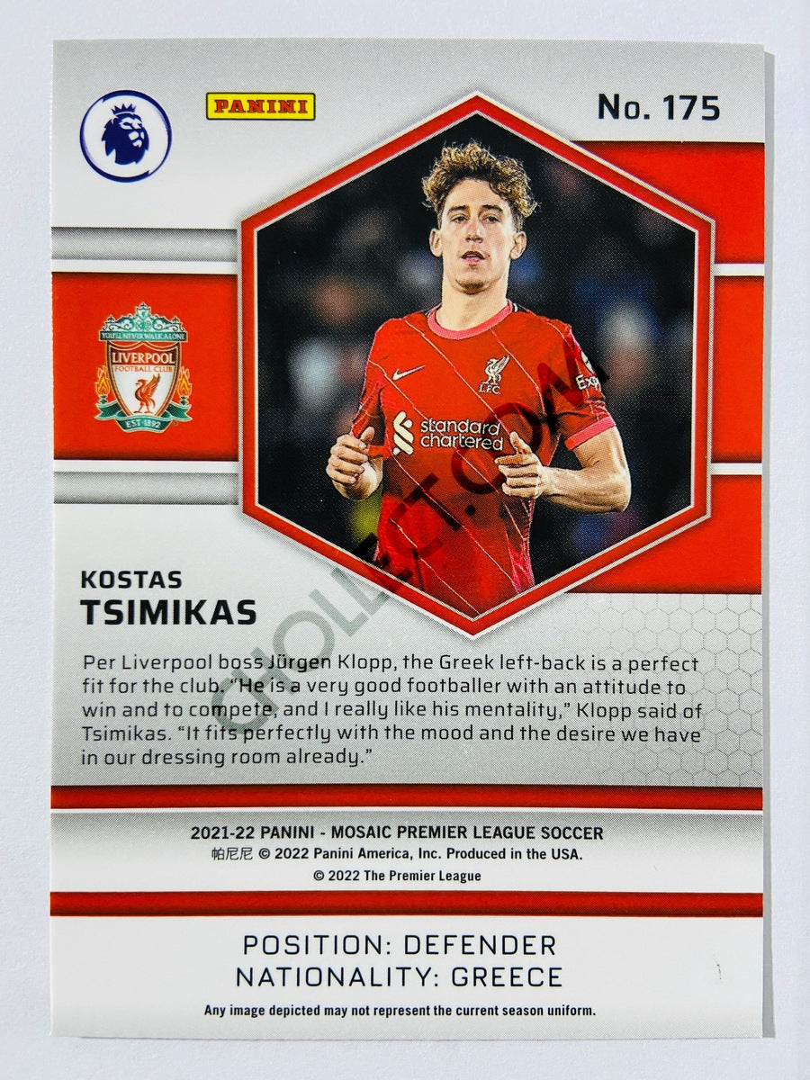 Kostas Tsimikas – Liverpool FC 2021-22 Panini Mosaic Premier League RC Rookie #175