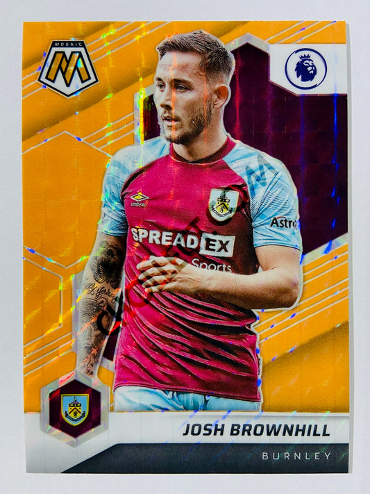 Josh Brownhill – Burnley 2021-22 Panini Mosaic Premier League Orange Fluorescent Parallel #37