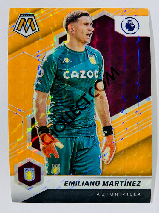 Emiliano Martinez – Aston Villa 2021-22 Panini Mosaic Premier League Orange Fluorescent Parallel #125