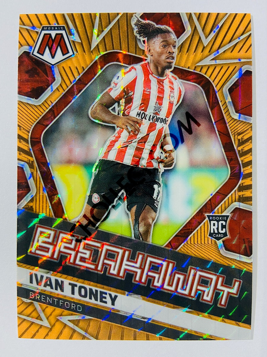 Ivan Toney - Brentford 2021-22 Panini Mosaic Premier League Breakaway Orange Fluorescent Parallel RC Rookie #8