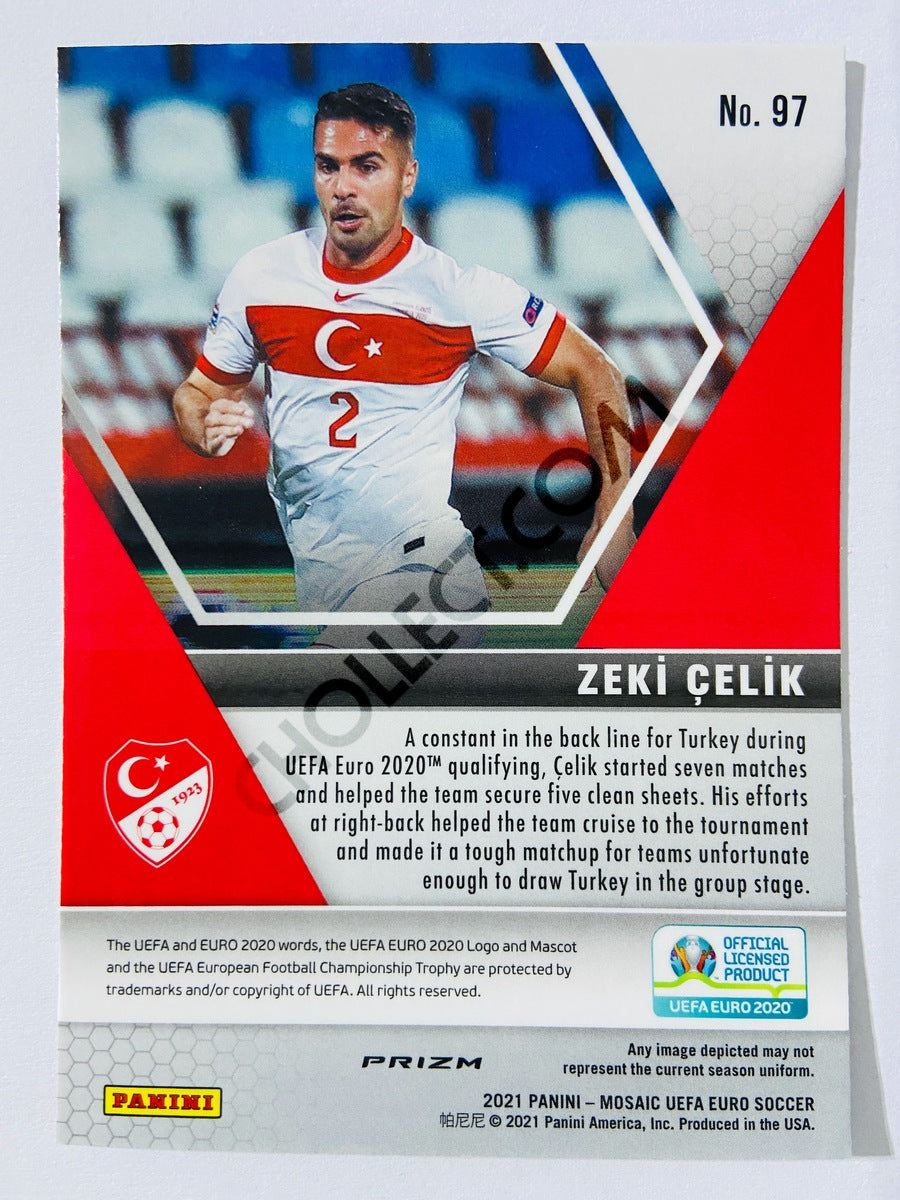 Zeki Celik – Turkey 2021 Panini Mosaic UEFA EURO Mosaic Parallel #97