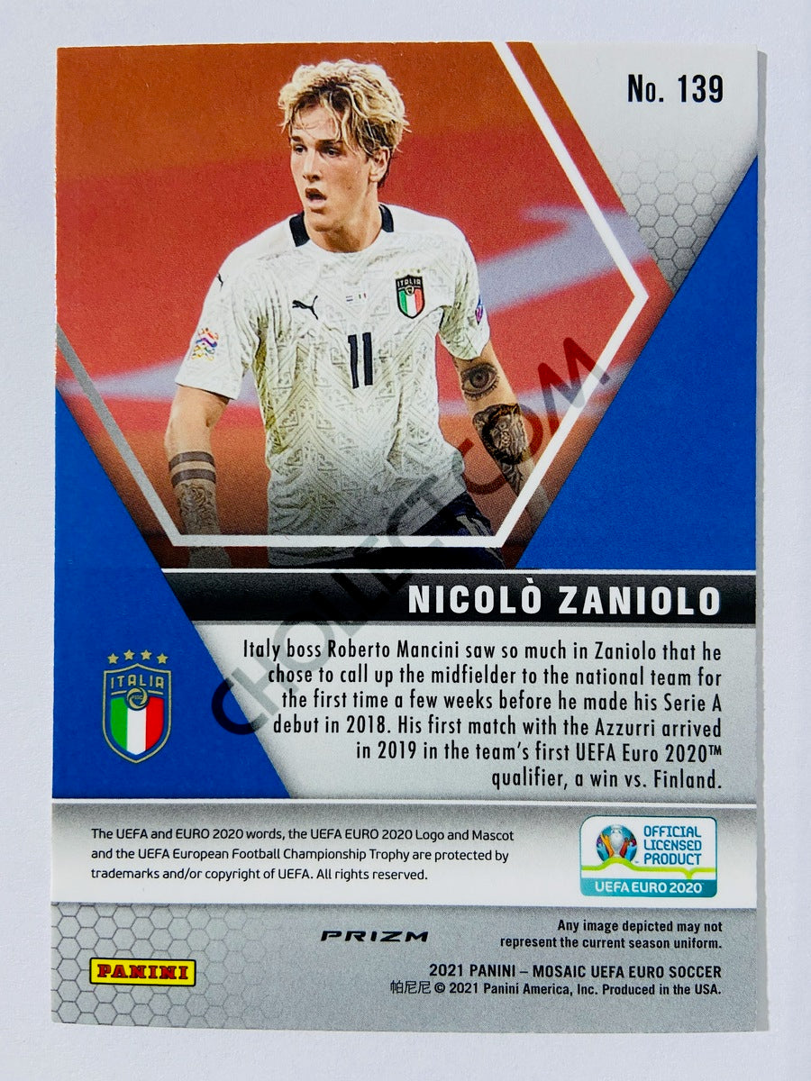 Nicolo Zaniolo - Italy 2021 Panini Mosaic UEFA EURO Mosaic Parallel #139