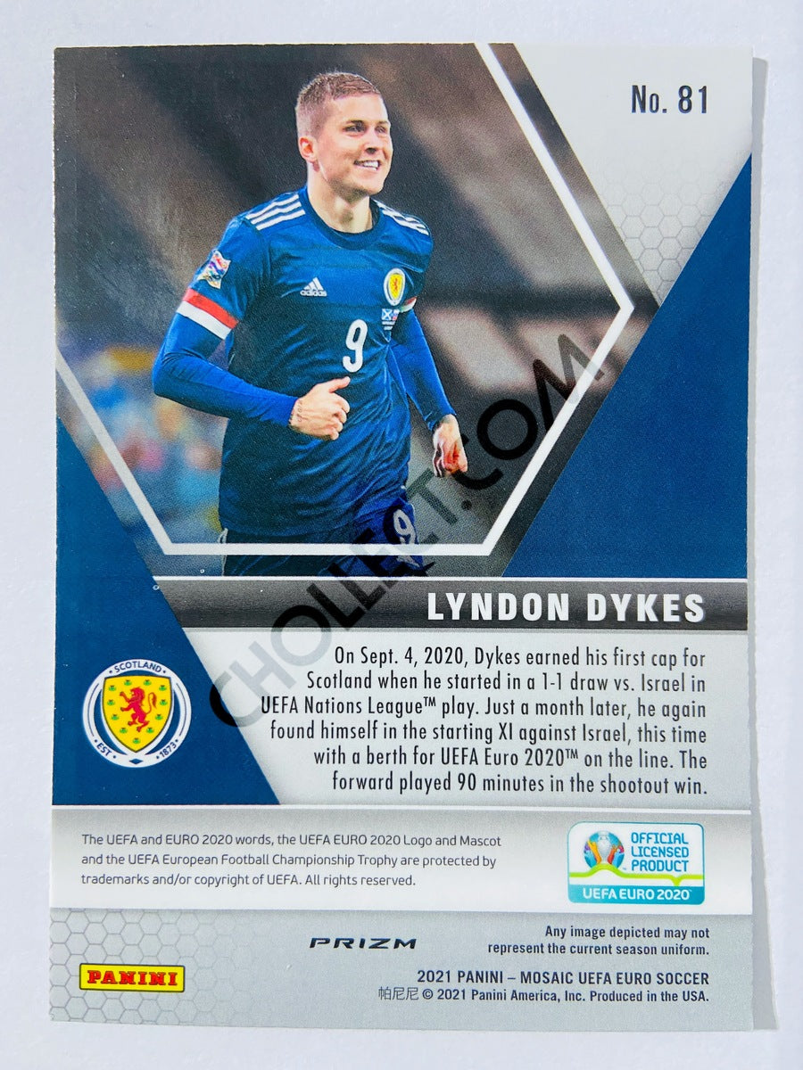 Lyndon Dykes – Scotland 2021 Panini Mosaic UEFA EURO Mosaic Parallel RC Rookie #81