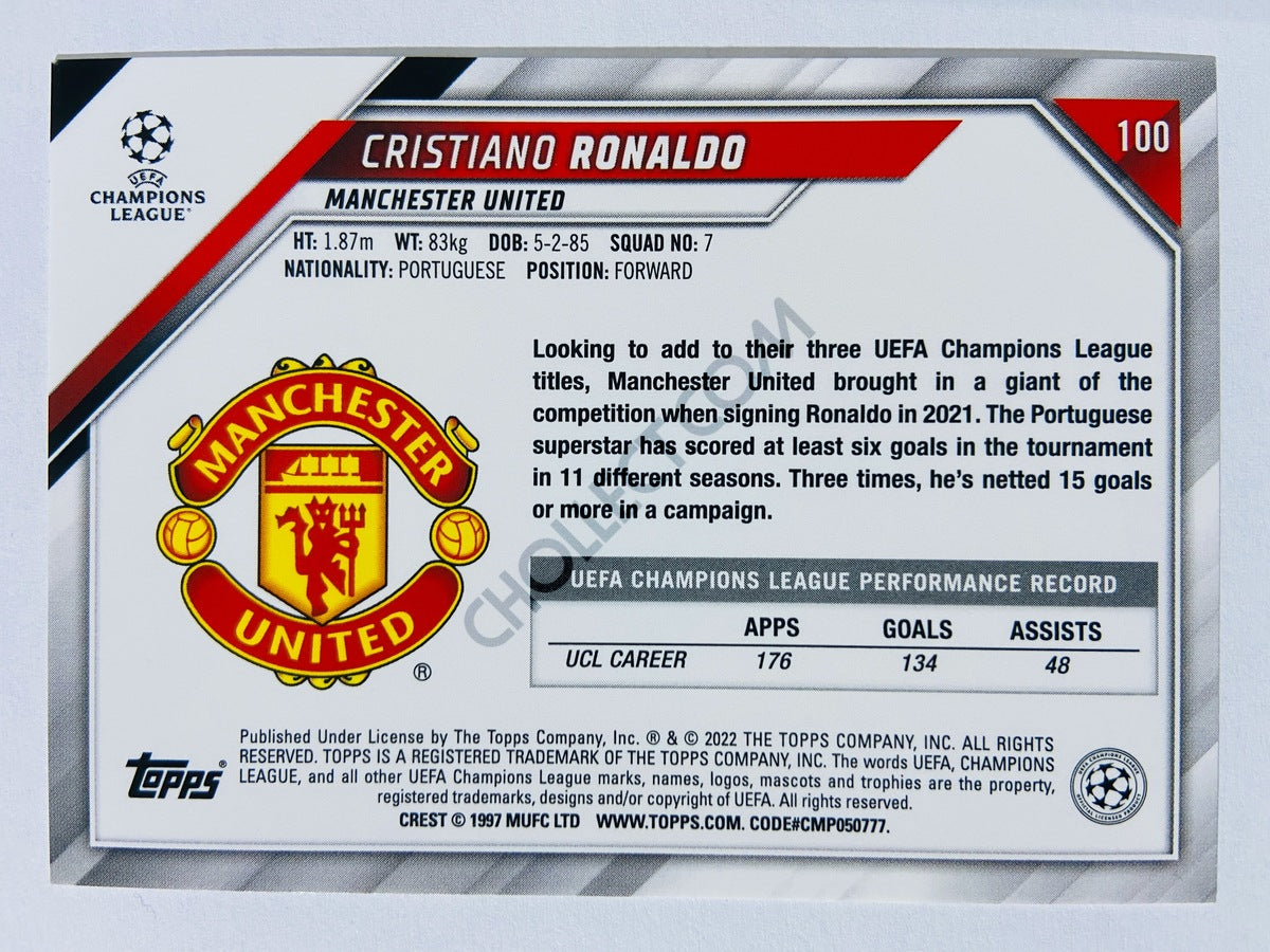 Cristiano Ronaldo - Manchester United 2021-22 Topps UCL #100