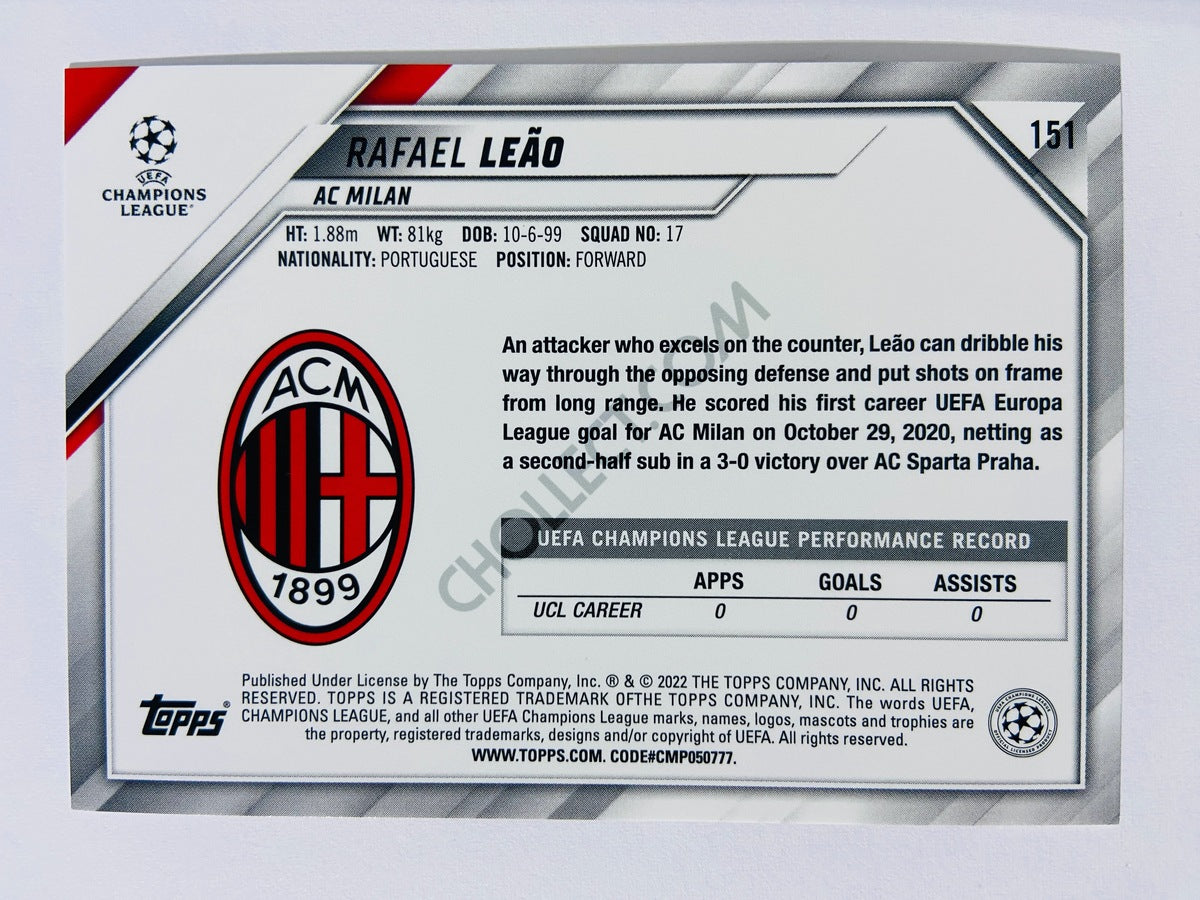 Rafael Leao – AC Milan 2021-22 Topps UCL #151 – chollect.com