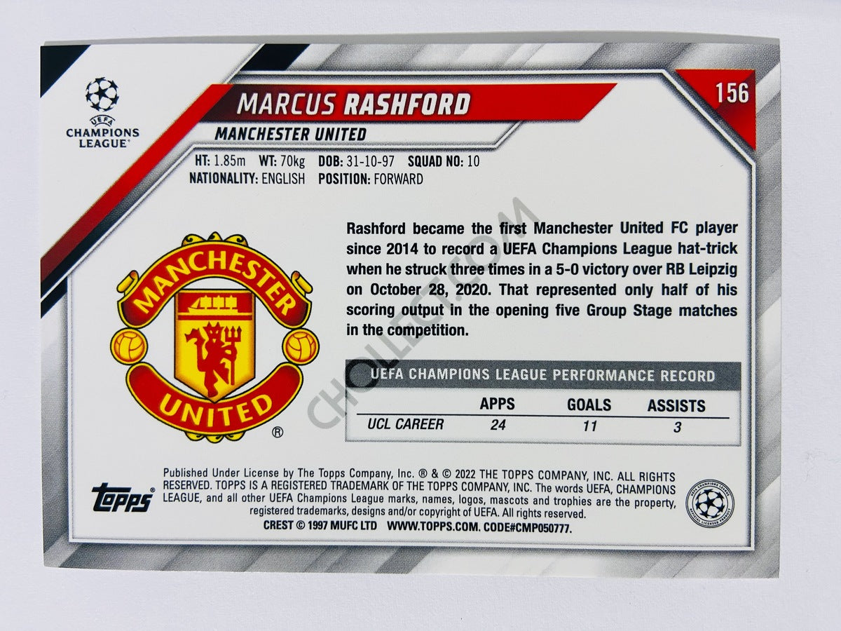 Marcus Rashford – Manchester United 2021-22 Topps UCL #156