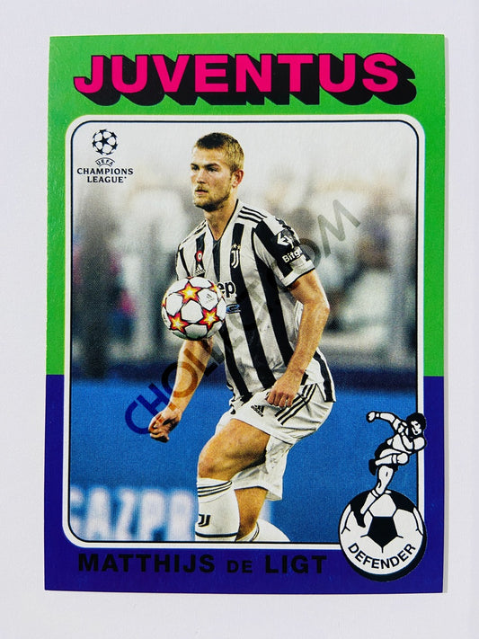 Matthijs de Ligt – Juventus 2021-22 Topps UCL 1975/76 Topps Footballer #75-10