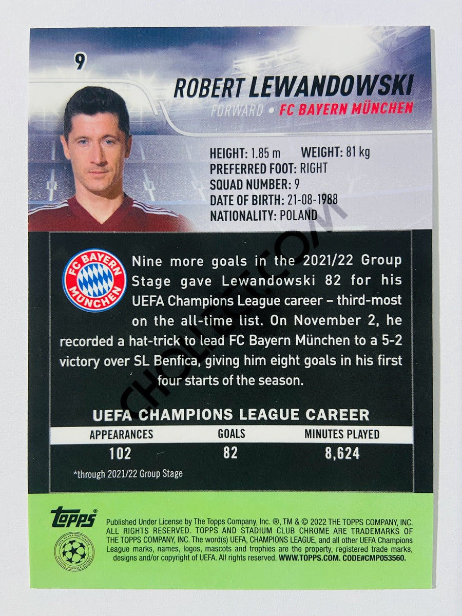 Robert Lewandowski - FC Bayern München 2022 Topps Stadium Club Chrome UCL #9