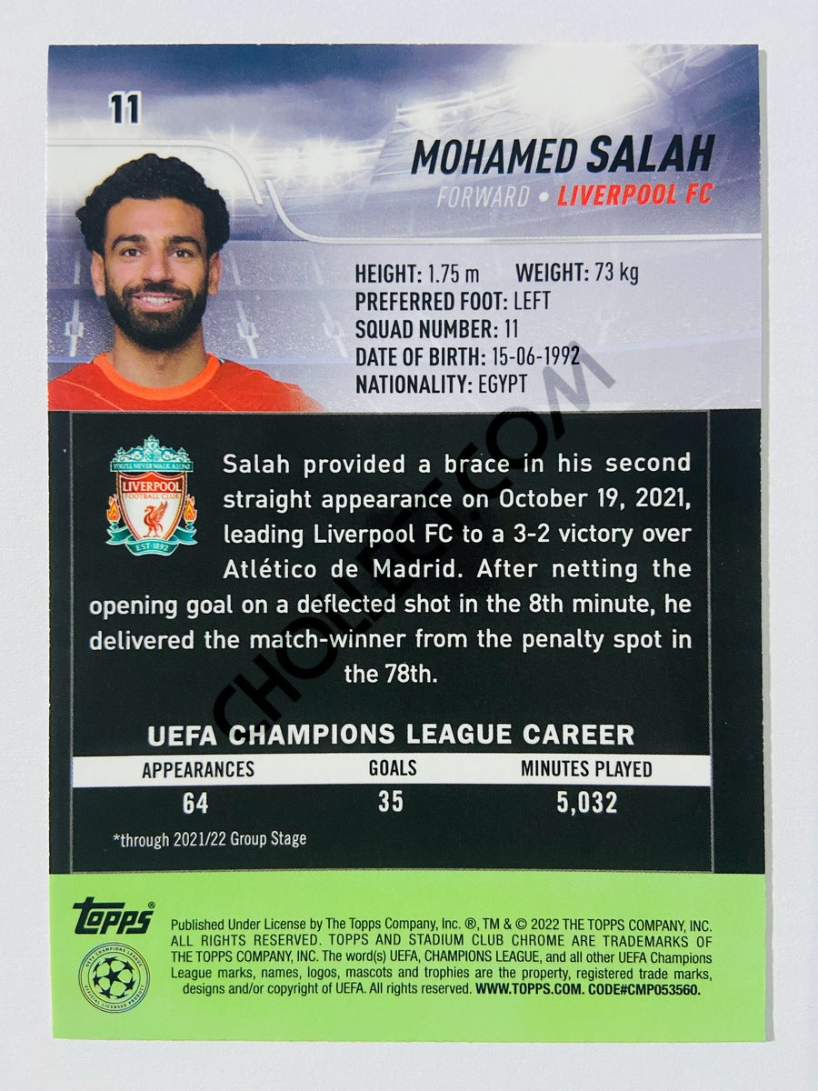 Mohamed Salah - Liverpool FC 2022 Topps Stadium Club Chrome UCL #11