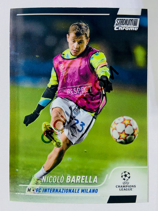 Nicolo Barella - FC Internazionale Milano 2022 Topps Stadium Club Chrome UCL #23