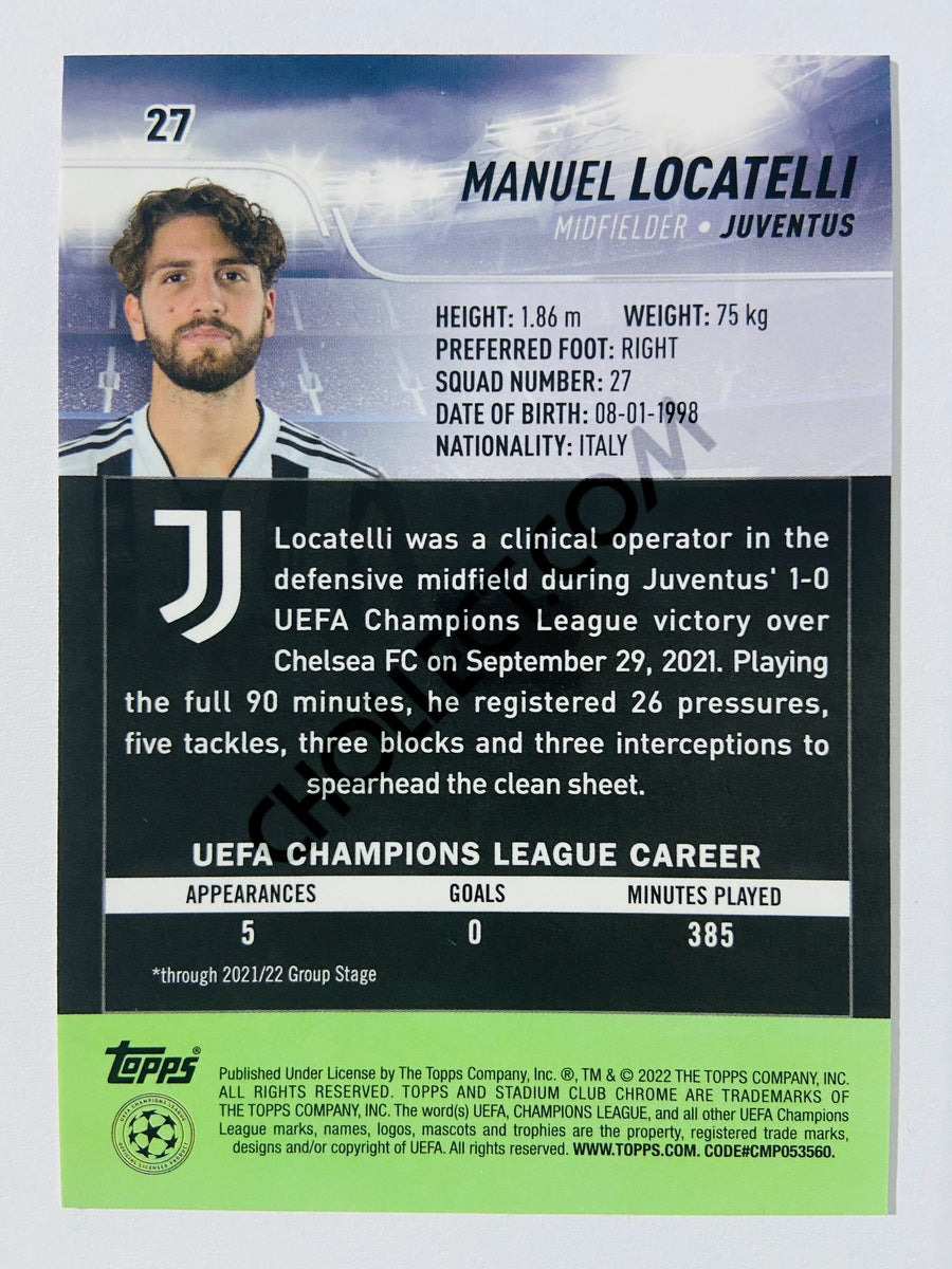 Manuel Locatelli - Juventus 2022 Topps Stadium Club Chrome UCL #27
