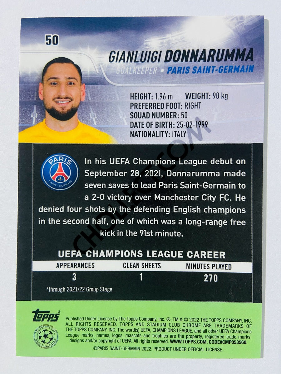 Gianluigi Donnarumma - Paris Saint-Germain 2022 Topps Stadium Club Chrome UCL #50