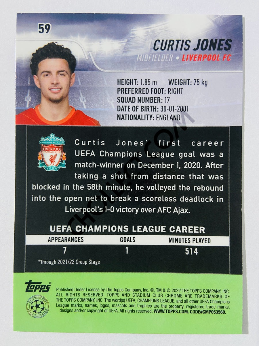 Curtis Jones - Liverpool FC 2022 Topps Stadium Club Chrome UCL #59