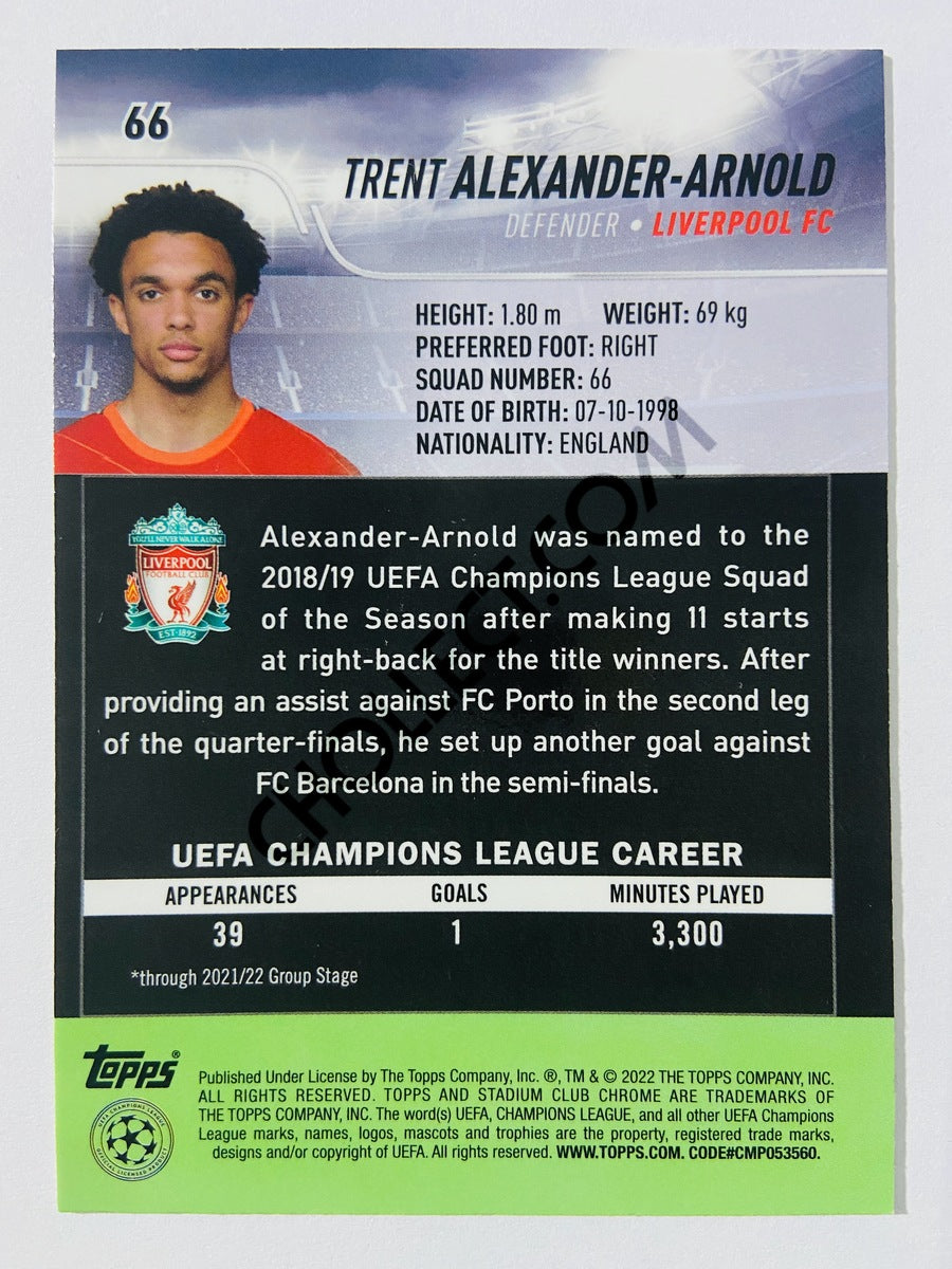 Trent Alexander-Arnold - Liverpool FC 2022 Topps Stadium Club Chrome UCL #66