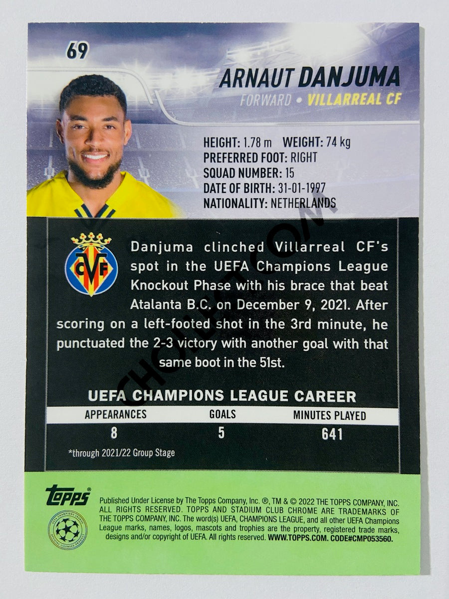 Arnaut Danjuma - Villarreal CF 2022 Topps Stadium Club Chrome UCL #69