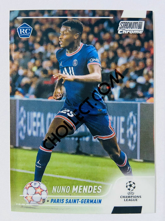 Nuno Mendes - Paris Saint-Germain 2022 Topps Stadium Club Chrome UCL RC Rookie #25