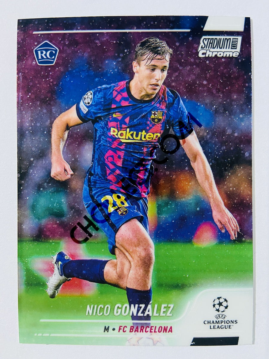 Nico Gonzalez - FC Barcelona 2022 Topps Stadium Club Chrome UCL RC Rookie #28