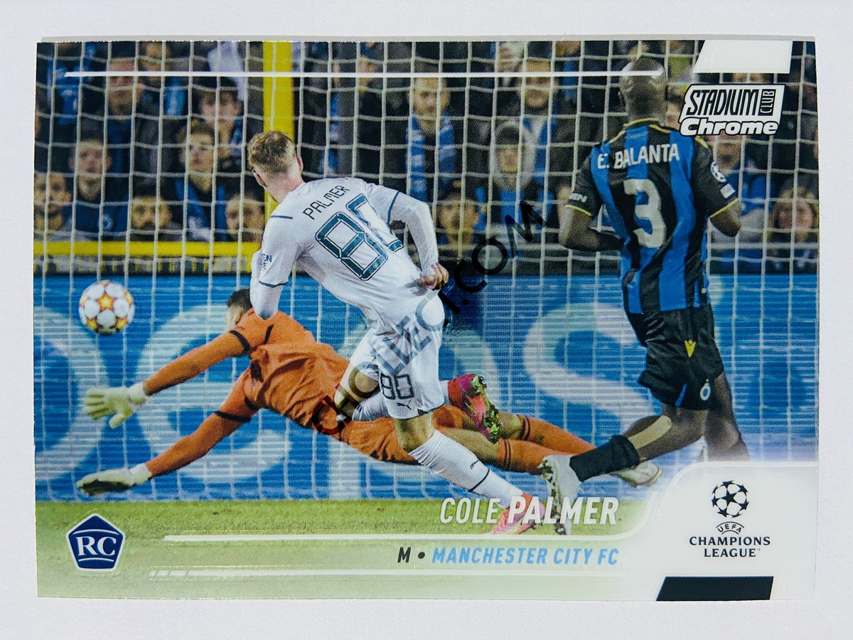 Cole Palmer - Manchester City FC 2022 Topps Stadium Club Chrome UCL RC Rookie #80